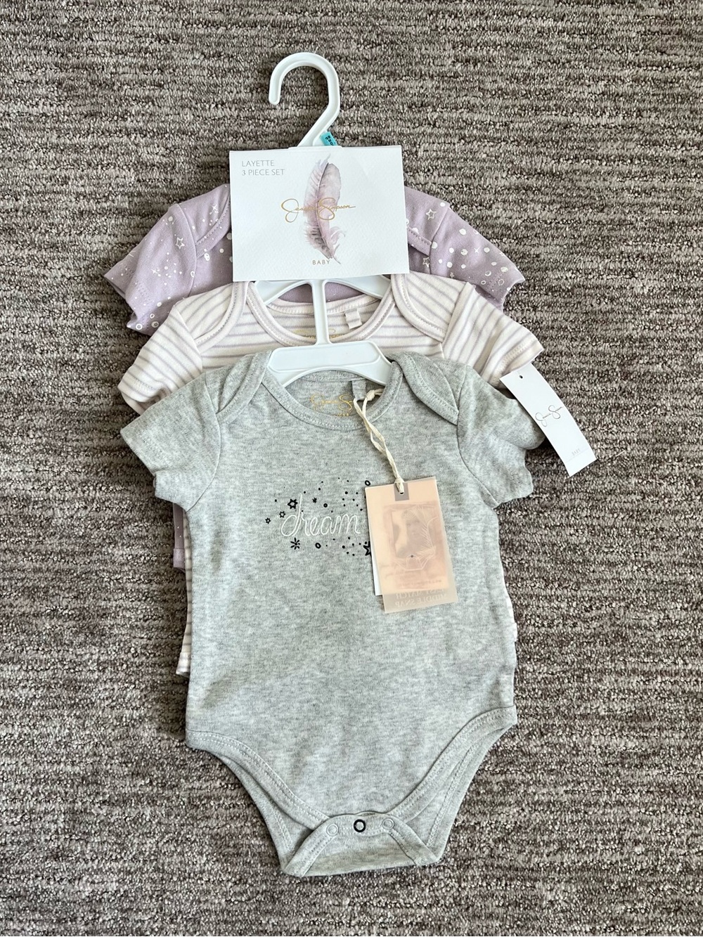 NWT Jessica Simpson Girls Bodysuit 3 Pack Size 3/6 Months
